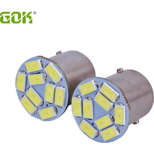 Super Bright!500Pcs/lot S25 1156 led 5730 9SMD 400-450lm 1156 BA15S P21W Auto Car Signal Reverse Led Lights White 12V Auto Led