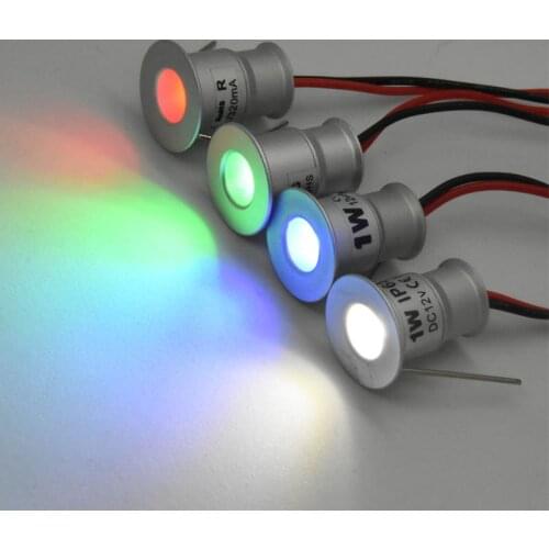 1W 12V LED Cabinet Lamps Stair Wall Spotlight 15mm Cutout Ceiling Downlight CE RoHS DIY Lighting