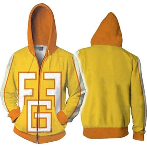 My Hero Academia Hoodie Jacket Sweatshirt 3D Print My Hero Academia Cosplay Yellow Outfit Halloween Carnival