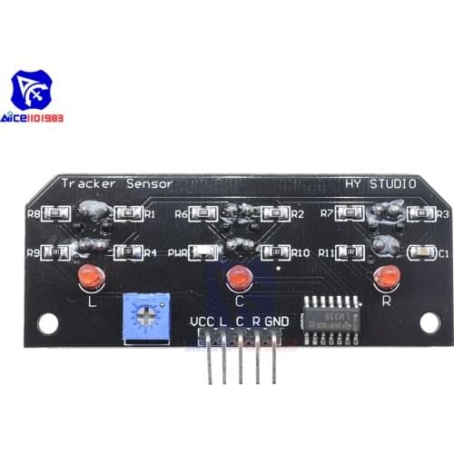 Diymore 3 Channel Infrared Line Track Sensor Module TCRT5000 Expansion Board for Arduino
