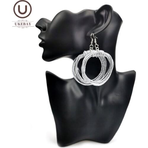 UKEBAY New Alloy Luxury Jewelry Women Drop Earrings Round Dangle Earring Handmade Bohemia Party Accessories Wholesale Earrings