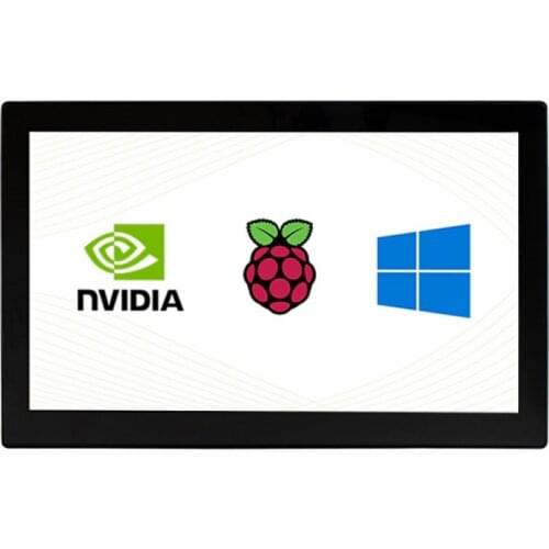 Waveshare V2 13.3" HDMI LCD Touch Display with Case for Raspberry Pi / Jetson Nano / Desktop, 1920×1080 HD Resolution
