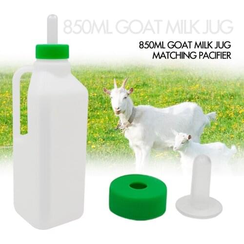 1pcs Milk Lambs Feeder Bottle 850ml Baby Lamb Pet Drinker Drinking Feeder Feeding Tools No Leakage Ergonomic Handle Lamb Feeding