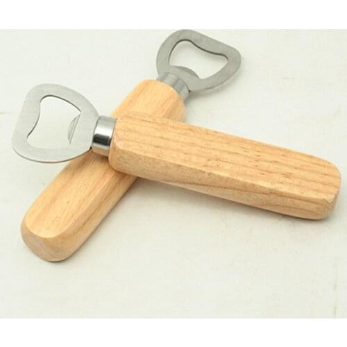 1PC Wood Handle Handheld Bartender Bottle Opener Wine Beer Soda Glass Cap Bottle Opener Kitchen Bar tools