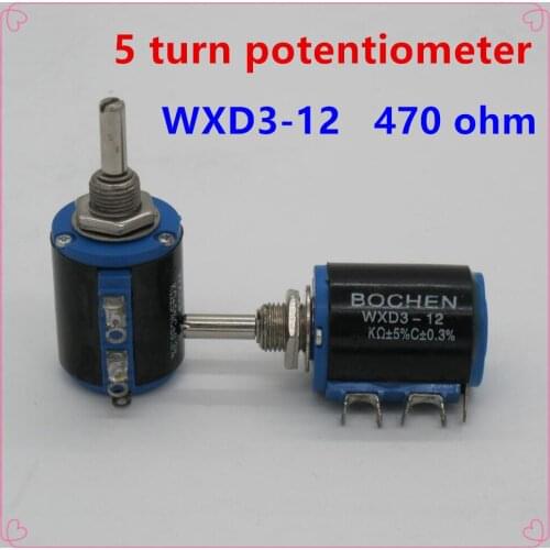 20PCS WXD3-12 2W 470 ohm WXD3-12-2W 5 ring multi-circle precision wire-wound potentiometer