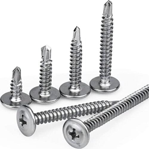 210pcs/box Dovetail Screw 410 Stainless Steel Head Drilling Screws Countersunk Head Self Drilling Screws Cross Drill Tail Screws