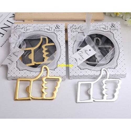 50pcs/lot Fast Shipping Thumbs Up Bottle Opener Likes For Love Wedding Party Event Favor Gift