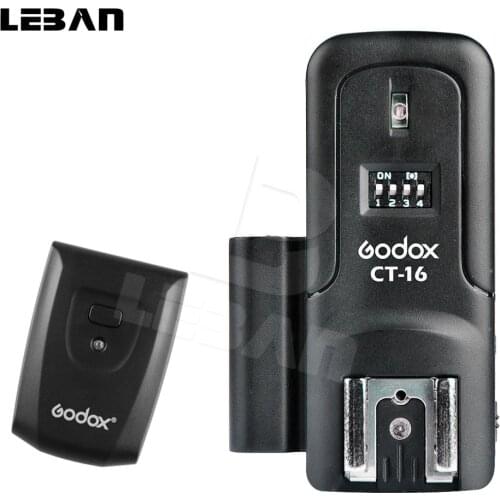 Godox CT-16 Wireless Remote Studio 16-Channels Flash Trigger Transmitter & Receiver for Canon Nikon Pentax Flash Camera