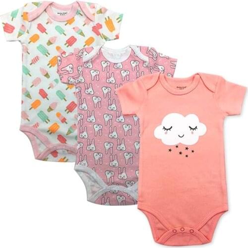 0-24Months Newborn Baby Kids Boys Girls Cotton Clothes Letter Print Romper Bodysuit Jumpsuit Clothing Outfit Sets