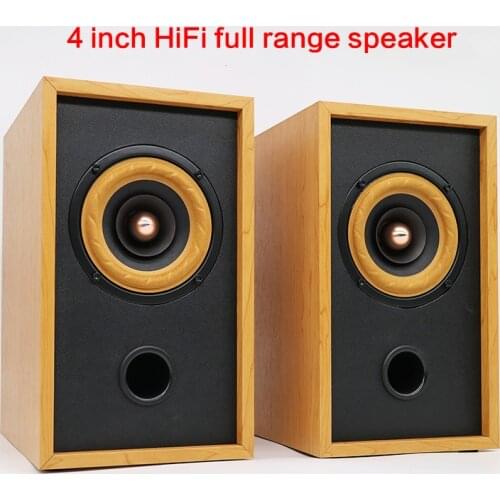 20-50W 4 Inch Full Range Speaker DIY HIFI Desktop Bookshelf Front Passive Audio Full Range Speaker Enthusiast 80Hz-20KHz