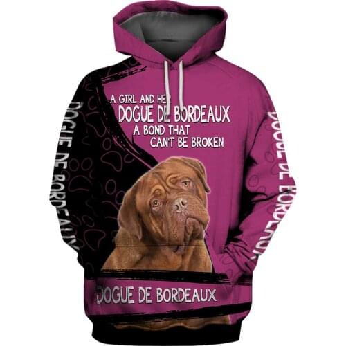 Dogue De Bordeaux 3D Hoodies Printed Pullover Men For Women Funny Sweatshirts Sweater Animal Hoodies Drop Shipping