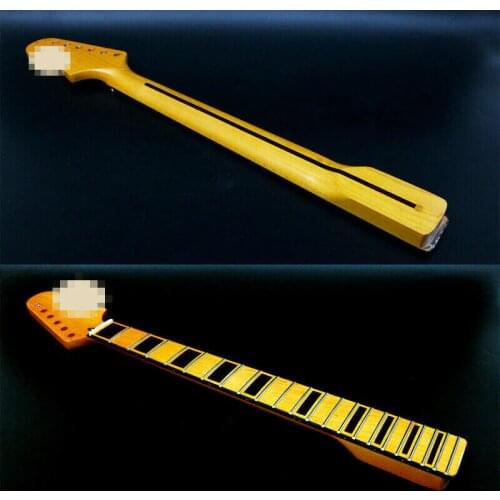 Electric Guitar Neck 22 fret 25.5 Inch vintage maple Fretboard guitar parts Yellow guitar neck