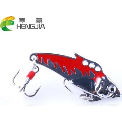 HENGJIA hard metal vib lures vibration baits blade sequins spinnerbaits pesca fishing tackles 1pc 5cm 8.2g
