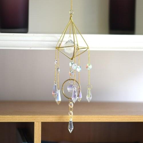 Crystal Sun light Catchers Pendant Chandelier Crystals Ball Prism Pendant Hanging Chakra Cascade Home Garden Decor Wind Chimes