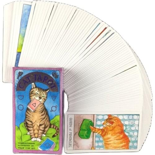 Cat Tarot Board Game Toys Oracle Rider Waite Divination Prophet Prophecy Card Poker Gift Prediction Oracle