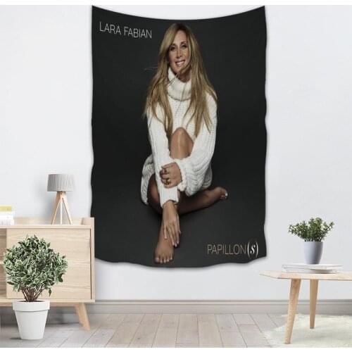 Nice Lara Fabian Tapestry Wall Cloth Decor Home Apartment Decoration Fabric Tapestries Camping Tent Travel Sleeping Pad 0622