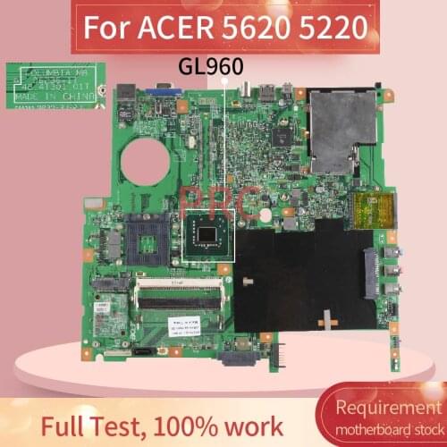 MB.TMW01.001 Laptop motherboard For ACER Travelmate 5720G 7720G 5720 5730G Notebook Mainboard 06236-1T 48.4T301.01T GL960 DDR
