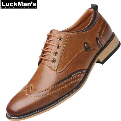 Men Casual Shoes Genuine Cow Leather Men Laceup Dress Shoes Business Formal Footwear Big Size 30cm Feet Party Wedding Footwear