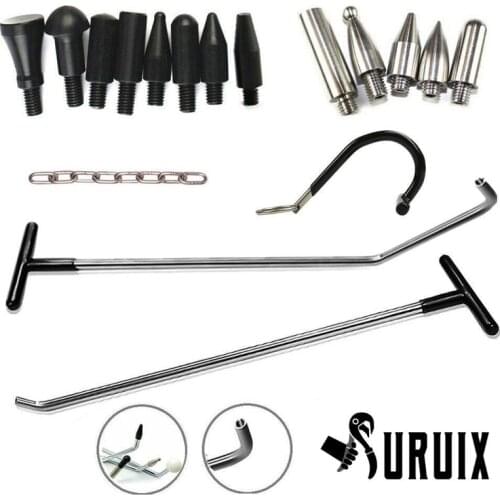 Professional Car Repair Rods Dent Removal Rods Set Paintless Dent Repair Tool for Car Dent Remover Puller Hail Damage Repair Kit