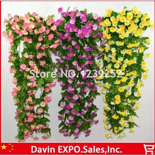 New 80 CM Artificial Sunflower Daisy Garland Decoration Flower Vine For Valentines Day DIY Festival Wedding Floral Decoration