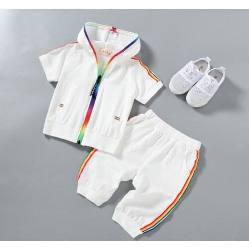 Brand New 2018 Summer Girls Boys Sportswear Children Clothing Set Baby Clothes T-shirt Hoodies Pant 2PCS Sport Suit For Boy