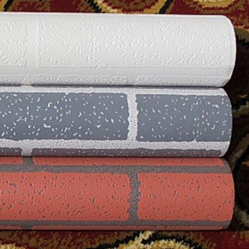 Beibehang Wallpaper Brick wall Beige Red Light Gray Background 3D Wallpaper Living Room Hotel Store Design wallpaper behang