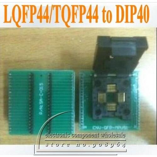 Wholesale 2pcs/lot LQFP44/TQFP44 to DIP40 (TQFP44 to DIP40 LQFP44 to DIP40) programmer IC adapter socket freeshipping