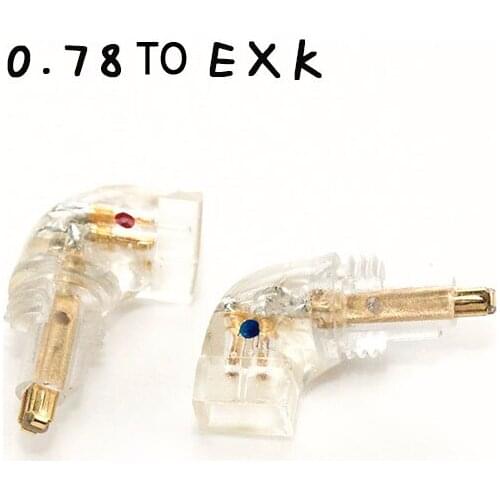 Pair Headphone Plug for EX600 EX800 EXK EX1000 Male to MMCX 0.78mmFemale Converter Adapter