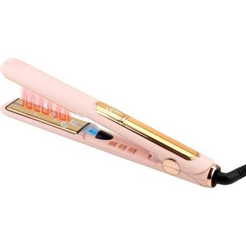 Professional Hair Straightener and Curling Iron LCD Display Electric Iron Negative Ion Infrared Hair Straightening