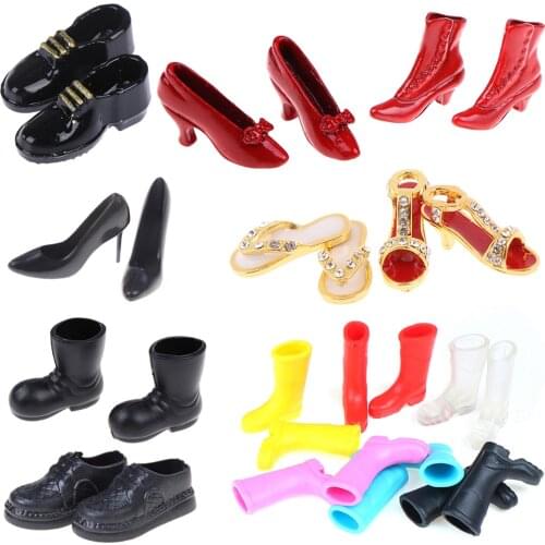 1Pair Cute Doll Shoes High-quality Mini Shoes Boot High Heels For Russian BJD DIY Handmade Doll Doll Accessories
