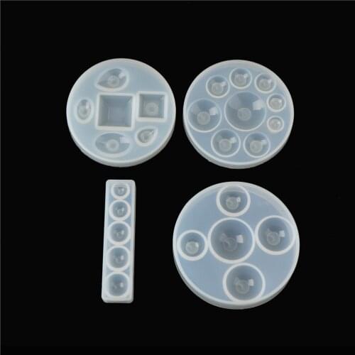 1PCS DIY Silicone Jewelry Mold For Flat Round Cabochon Pendant Silicone Mould Handmade Molds 4 Styles