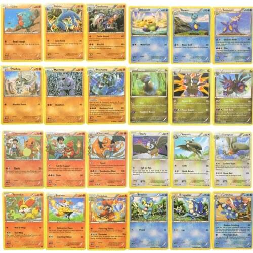 100Pcs Pokemon 25 50 75 100 No Repeat English Pikachu Charizard GX EX Flash Card Game Battle Collecting Cards Gifts for Toys