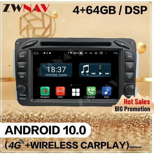 128GB 2 din For Mercedes Benz W209 W203 W168 ML W163 W463 Android 10 Multimedia Video Audio Radio GPS Navi Head Unit Auto Stereo