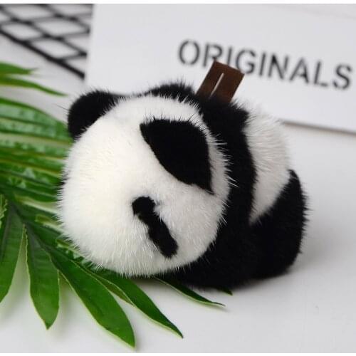 13CM High Quanlity Cute Key Chains Panda Toy Car Keychain Bag Decoration Plush Gift