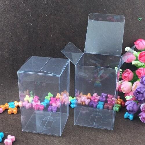 30pcs 5*5*15cm clear plastic pvc box packing boxes for gifts/chocolate/candy/cosmetic/crafts square transparent pvc Box
