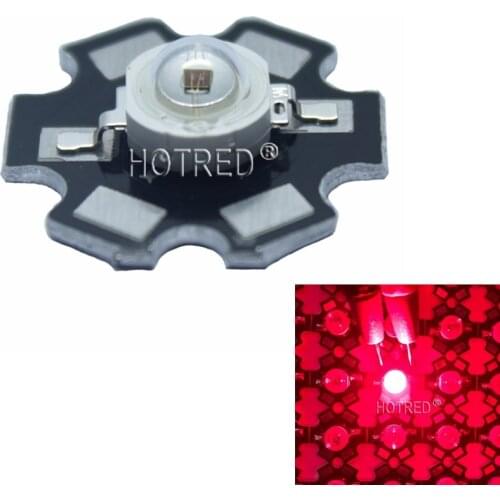 5 10 20 50 100pcs 3w Deep Red 660nm ~ 665nm EPILEDS LED Light Bulb Emitter Part Diode For Plant Grow With 20mm / 16mm Plate