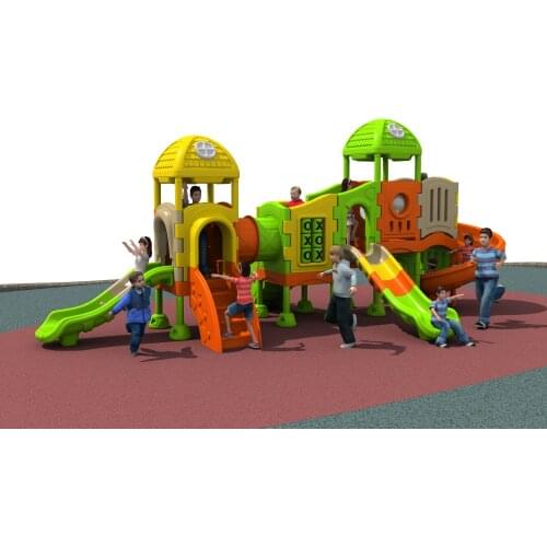 CE/TUV/SGS amusement family/school outdoor plastic playground equipment park slide structrue garden yard YLW-OUT171119