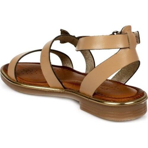 Piarmoni Msm Trend Sandals 2314 Velcro Cream Child Sandals