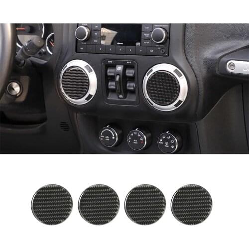 For Jeep Wrangler JK JL 2007-2019 Gladiator JT 2020 2021 Dashboard AC Air Outlet Vent Decoration Cover Trim Sticker Accessory