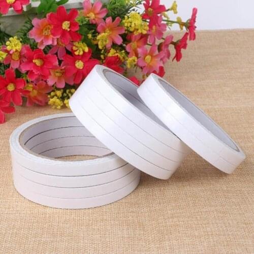 1pc Double-sided Tape Paper White Ultra-thin High Self Adhesive Durable Multipurpose Width Optional Home School Office Tools