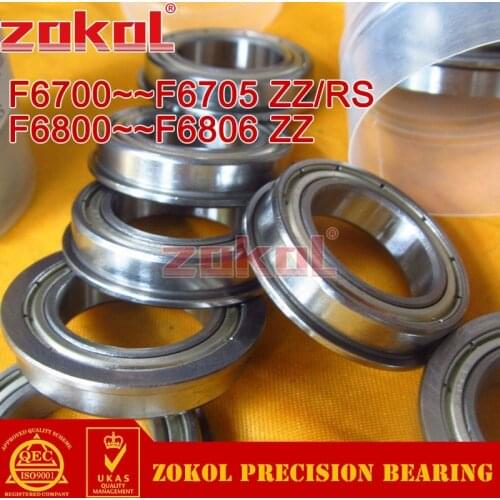 ZOKOL F6700zz To F6806ZZ Flange bearings F6701 F6702 F6801F6802 F6803 F6804 F6805 F6806 F63800 ZZ Deep Groove ball bearing