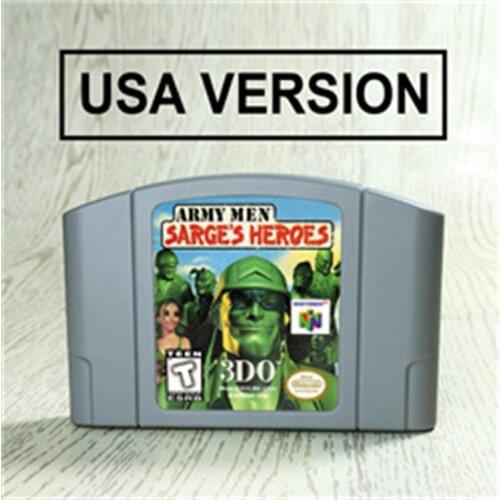 Army Men Sarges Heroes 1 or 2 For 64 Bit Game Cartridge USA Version NTSC Format