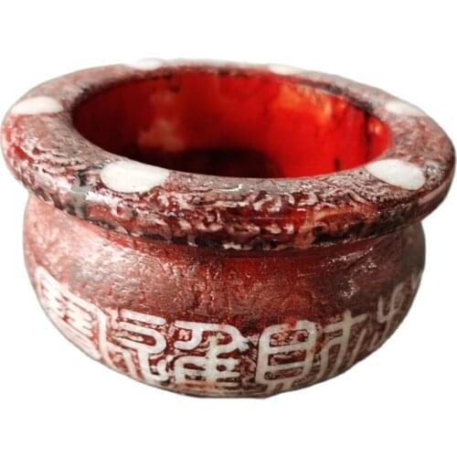 Chinas Old Jade Bowl Jade Incense Burner Carved in Ancient Writing