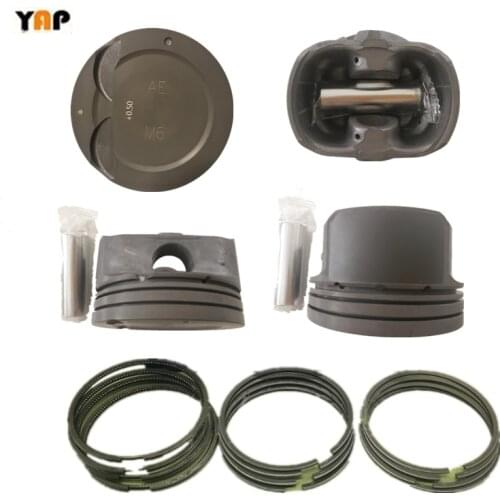 Engine Piston,Piston Ring Set For FitHYUNDAI KIA G4FC G4FD +0.50 Diameter:77.50MM 1.6L L4 2009