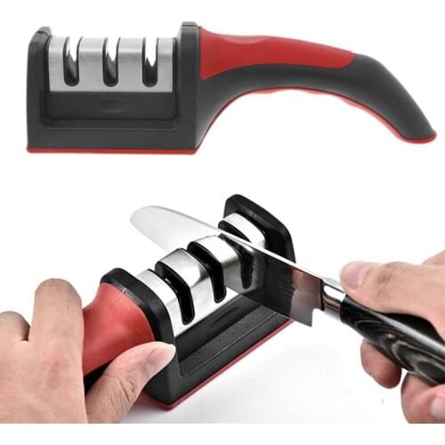 Kitchen Knife Sharpener 3 Stage Professional Knife Sharpening Stone Tungsten Ceramic Sharpener Chef Knives Sharpening Tools