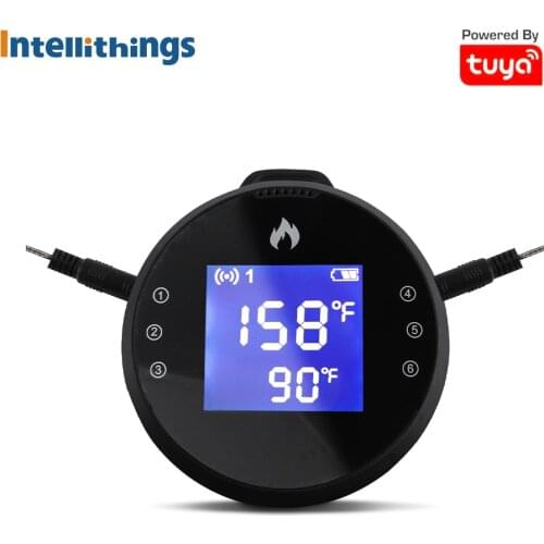 Tuya WiFi Smart Food Probe Kitchen Meat Thermometer with Touch Screen LCD Digital For Meat Oven BBQ Cooking Gauge Tool