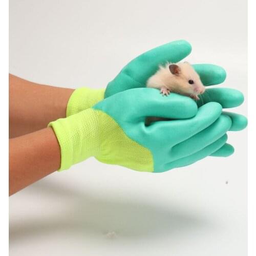 1 Pair Rubber Gloves Pet Hamster Anti-bite Training Small Animal Soft Hamster Supplies