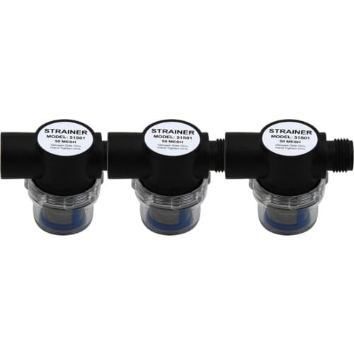 MagiDeal 3x 1/2"-14 FNPT Inline Strainer for 44/51/54 Series Diaphragm Pumps