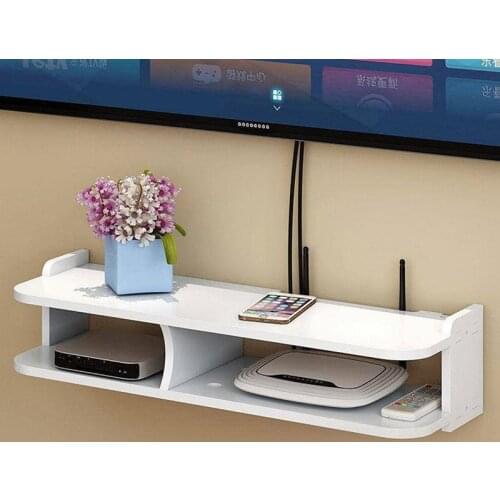 Wall Mount Storage TV Box Router Shelf TV Screen Top Storage Shelf Set-top Box Bracket Holder Computer Monitor Desktop Stand