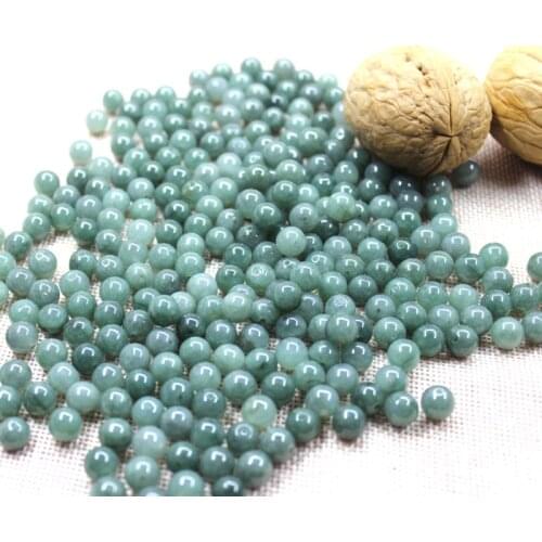 Genuine natural glutinous jade beads round bracelet Myanmar jade beads hand A goods jade beads bracelet